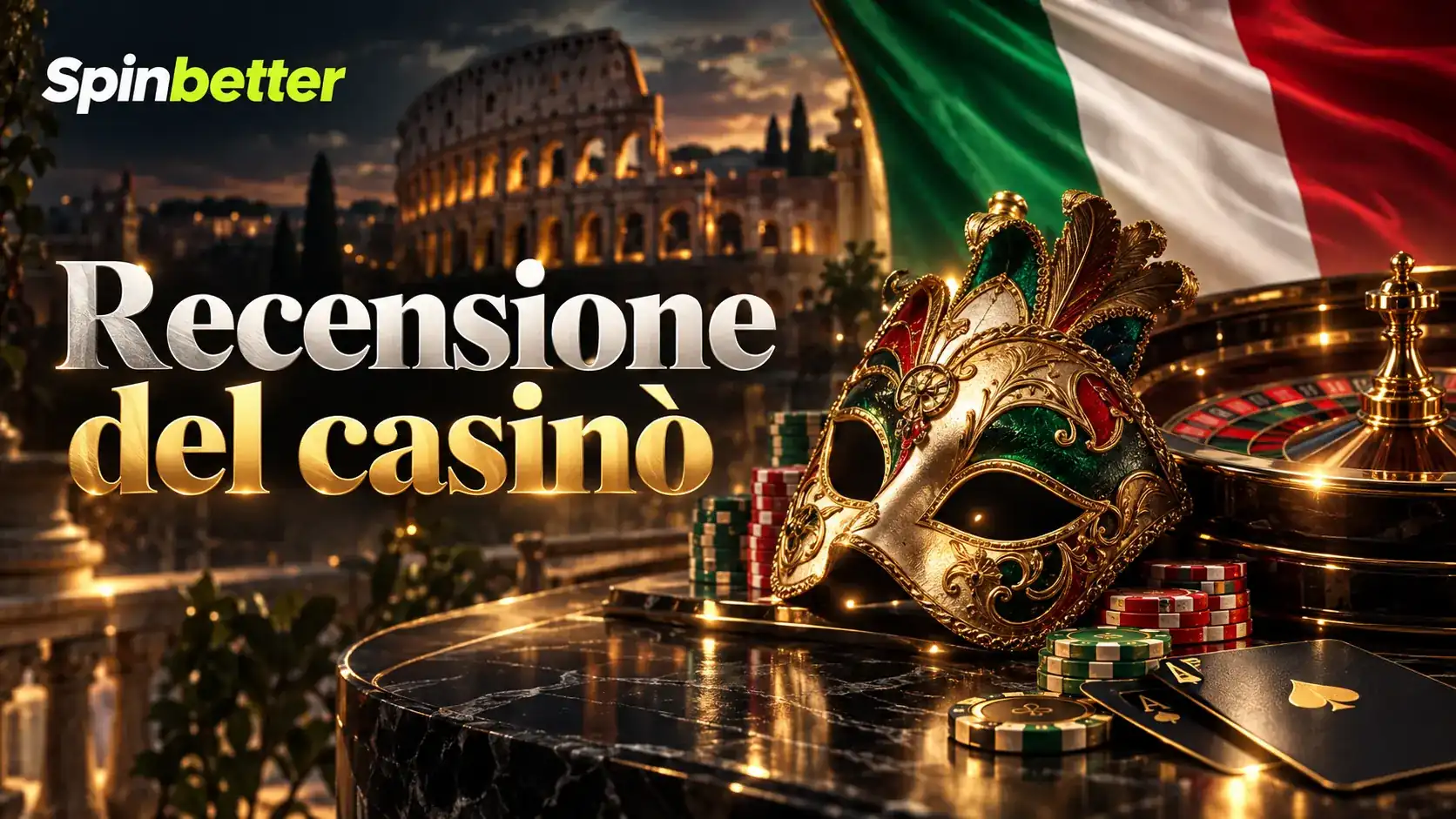 Banner della recensione del casinò SpinBetter per il mercato italiano